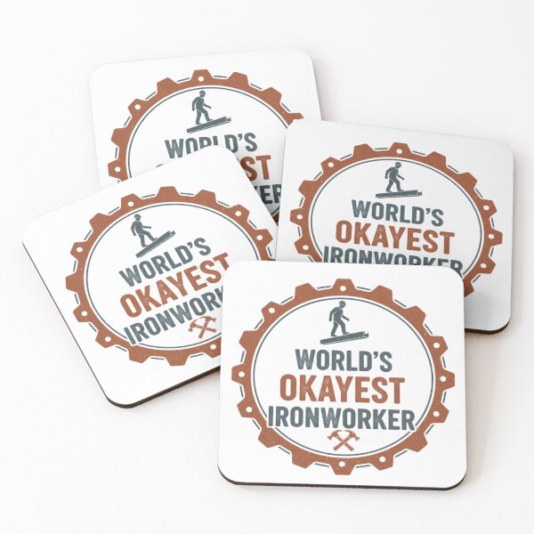 Item preview, World's Okayest Ironworker Funny Blue Collar Trade Art designed and sold by Nordic Echo.