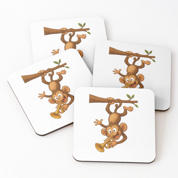 Item preview, Funny, cheeky monkey with a trumpet designed and sold by Silviasax .