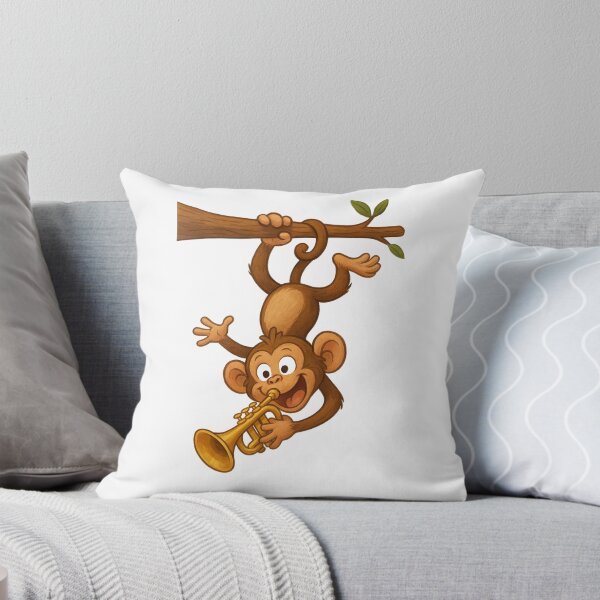 Item preview, Funny, cheeky monkey with a trumpet designed and sold by Silviasax .