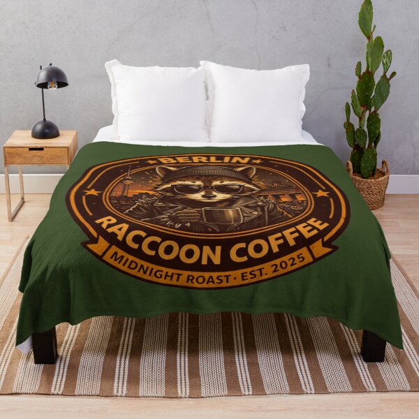 Item preview, Berlin Raccoon Coffee Midnight Roast designed and sold by TytherleyTees.