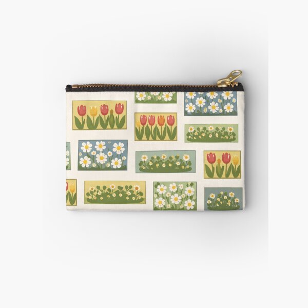 Item preview, City Park Flower Grid – Vintage Nordic Urban Garden Pattern designed and sold by Planthem.