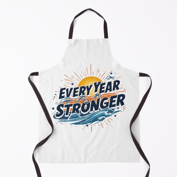 Item preview, Every Year Stronger Triathlon Motivation Design – Swim Bike Run Endurance Athlete Art designed and sold by Triathlongram.