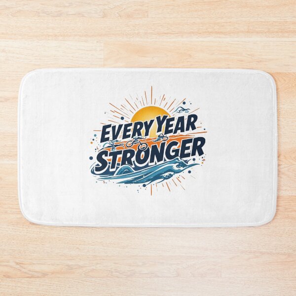 Item preview, Every Year Stronger Triathlon Motivation Design – Swim Bike Run Endurance Athlete Art designed and sold by Triathlongram.