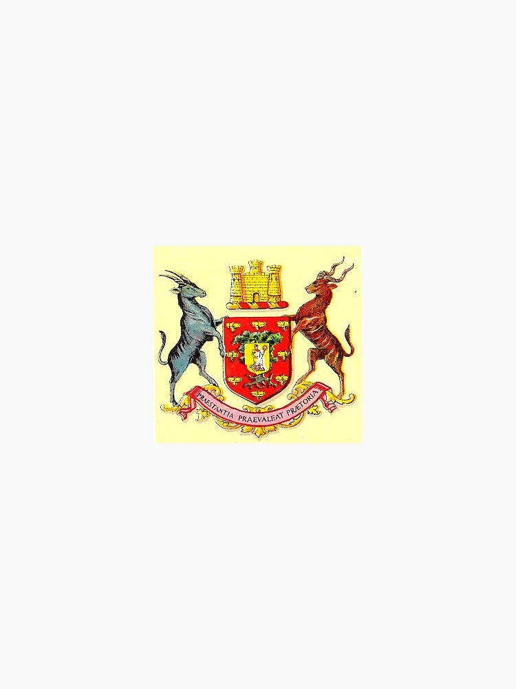 "Pretoria civic coat of arms (1907)" Sticker for Sale by PZAndrews