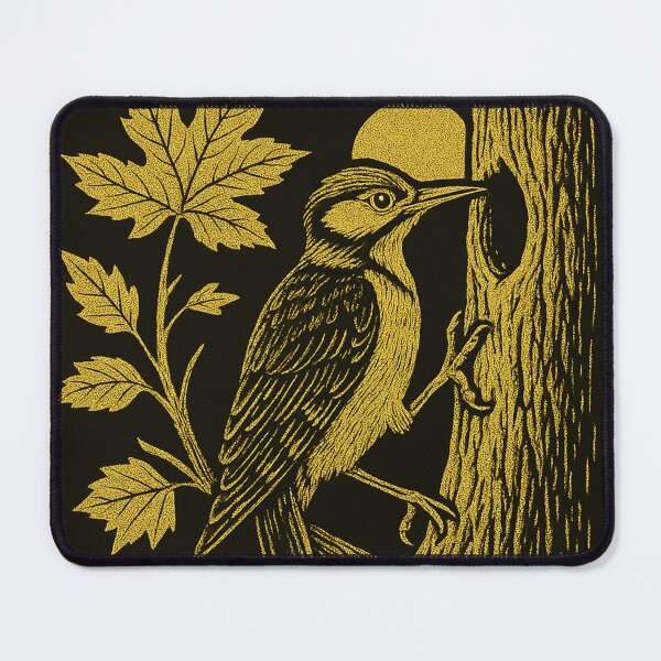 Item preview, Golden Woodpecker on Maple Tree Illustration designed and sold by Litely.