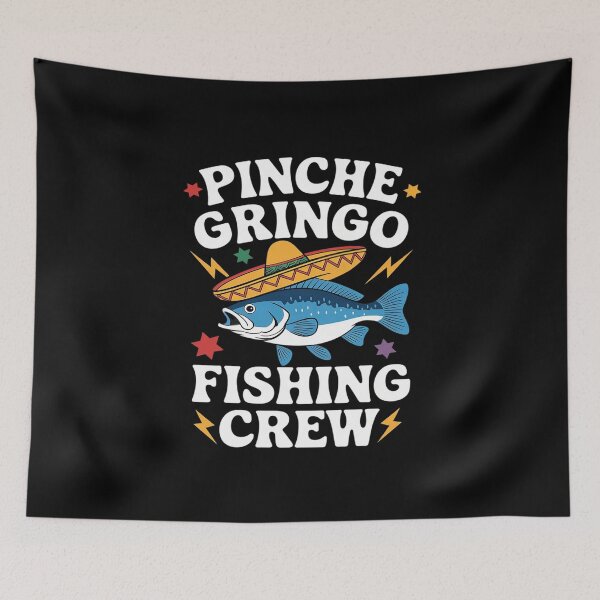 Item preview, Pinche Gringo Fishing Crew Skeleton Fish  designed and sold by MarryIsMonth.