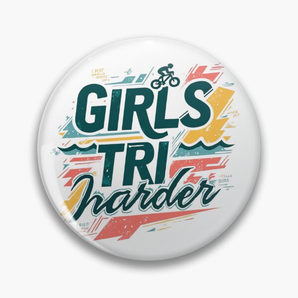 Item preview, Girls Tri Harder Triathlon Motivation Design – Strong Women Swim Bike Run Art designed and sold by Triathlongram.