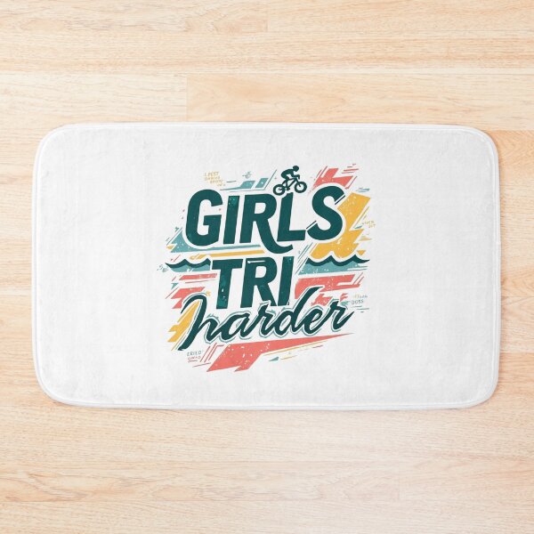 Item preview, Girls Tri Harder Triathlon Motivation Design – Strong Women Swim Bike Run Art designed and sold by Triathlongram.
