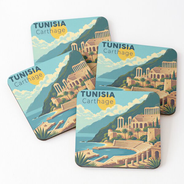 Item preview, A Nostalgic Classic Travel Poster – Tunisia Carthage designed and sold by Blok45.