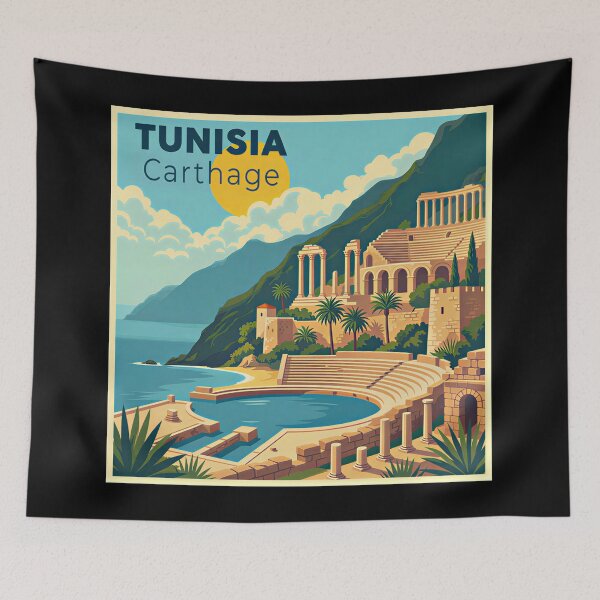 Item preview, A Nostalgic Classic Travel Poster – Tunisia Carthage designed and sold by Blok45.