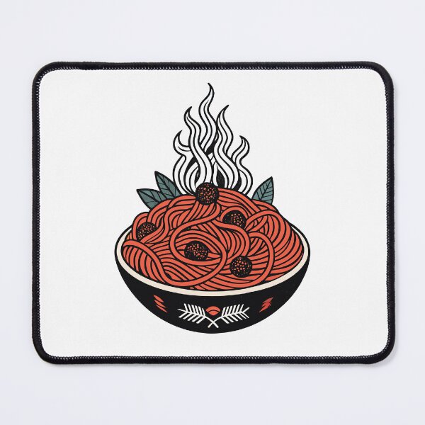 Item preview, Upsetti Spaghetti Vintage Tattoo Style | Fierce Pasta Flash Art Design designed and sold by VividOrganica.