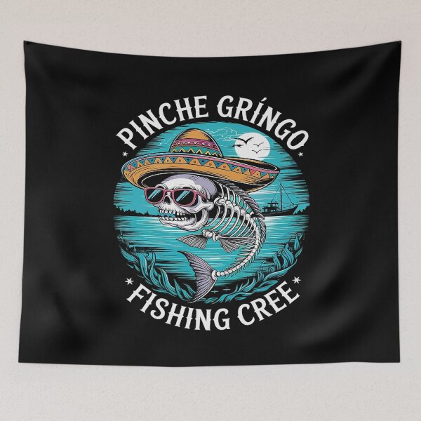 Item preview, Pinche Gringo Fishing Crew Skeleton Fish1  designed and sold by FadeOfThrone.