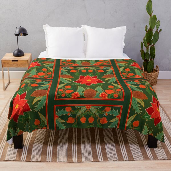 Item preview, Poinsettia Nouveau Print designed and sold by Courtney Nicholls.