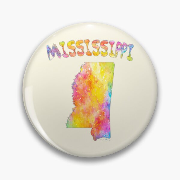 Item preview, Mississippi State Map - Vibrant Watercolor Art Silhouette designed and sold by mashmosh.