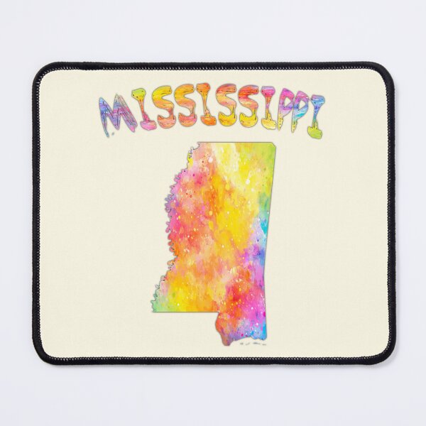 Item preview, Mississippi State Map - Vibrant Watercolor Art Silhouette designed and sold by mashmosh.