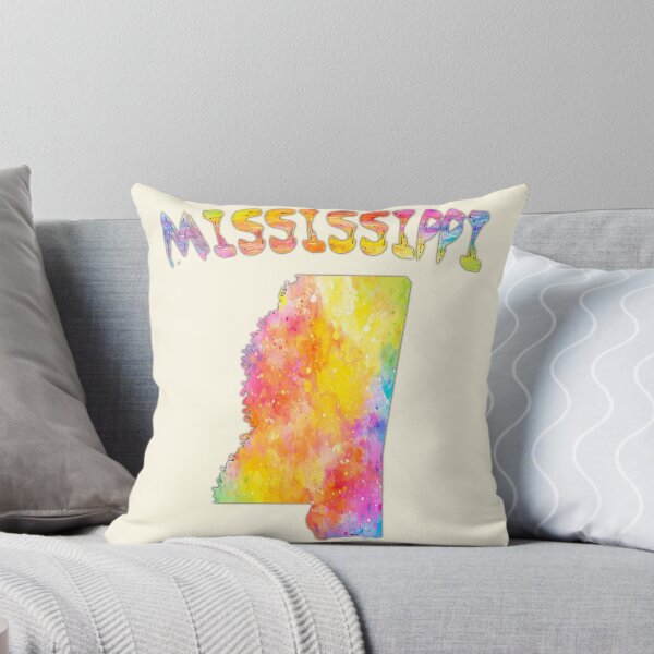 Item preview, Mississippi State Map - Vibrant Watercolor Art Silhouette designed and sold by mashmosh.
