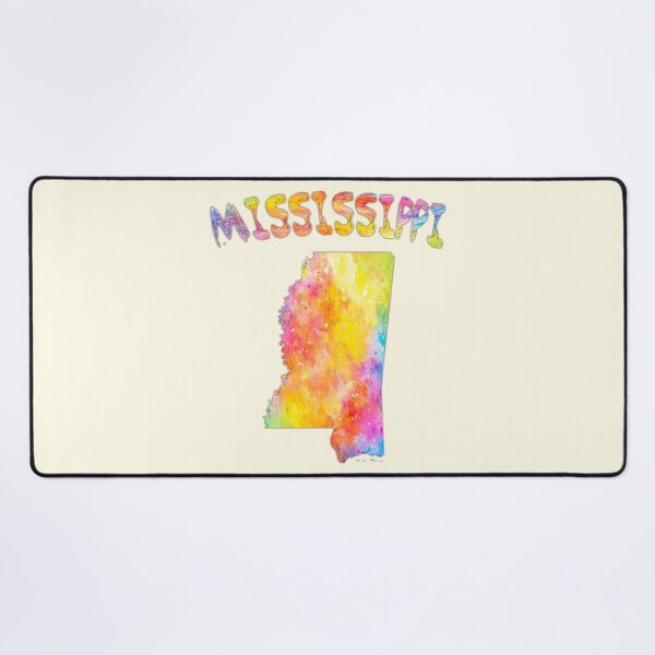 Item preview, Mississippi State Map - Vibrant Watercolor Art Silhouette designed and sold by mashmosh.
