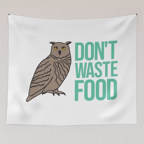 Item preview, Dont Waste Food owl design designed and sold by Innet.