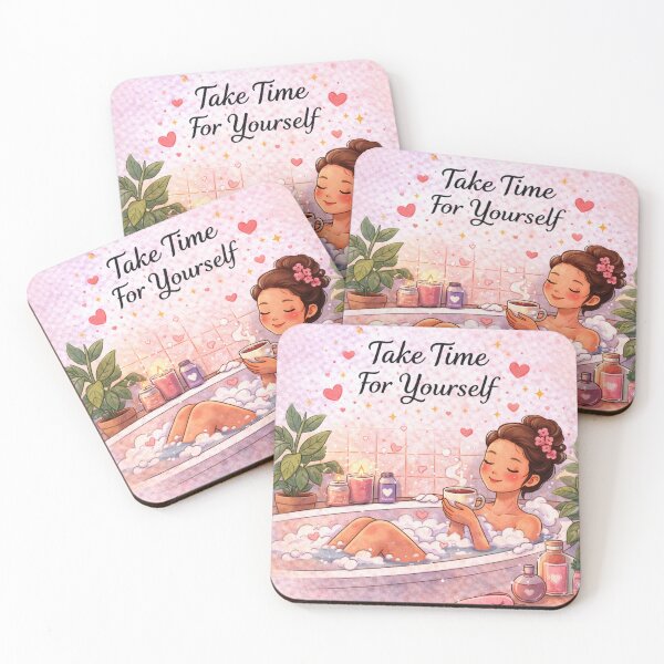 Item preview, Take Time For Yourself – Cozy Bath Self Care Art designed and sold by PunchDrop.