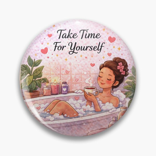 Item preview, Take Time For Yourself – Cozy Bath Self Care Art designed and sold by PunchDrop.