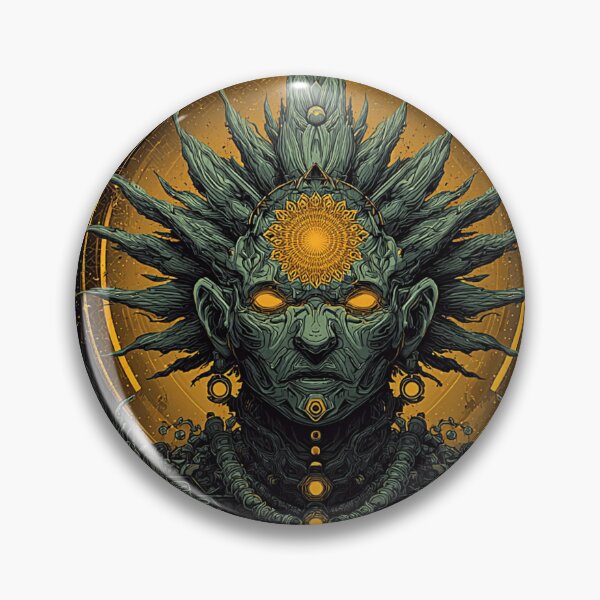 Item preview, Tribal Cyber Shaman With Solar Halo designed and sold by DarkSpaceVibes.