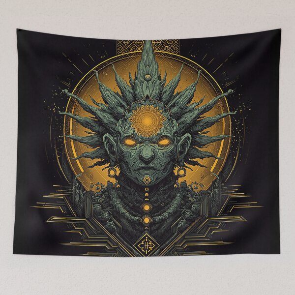 Item preview, Tribal Cyber Shaman With Solar Halo designed and sold by DarkSpaceVibes.