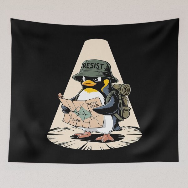 Item preview, Resist Penguin Activism Foxtrots Delta Tangos  designed and sold by AquaKiev.