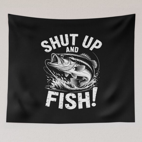 Item preview, Shut Up & Fish Fisherman Humor Angler Joke Fishing  designed and sold by FadeOfThrone.