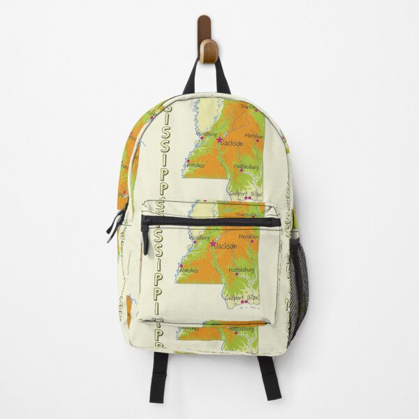 Item preview, Mississippi State Map - Vintage Topographic Art designed and sold by mashmosh.