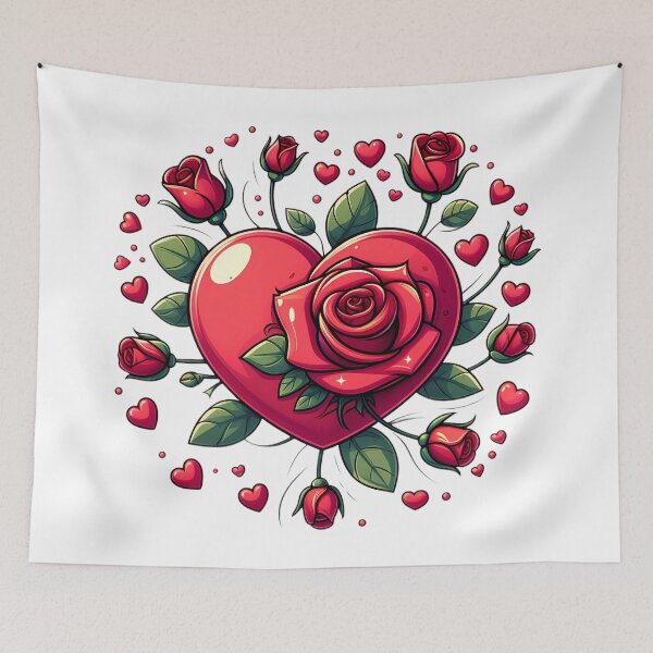 Item preview, Heart and Roses – Symbol of Love designed and sold by Art-Arcade6.