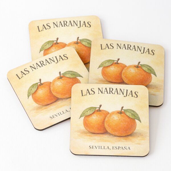 Item preview, Las Naranjas — Sevilla, España | Vintage Mediterranean Oranges Illustration designed and sold by MècheNoire.