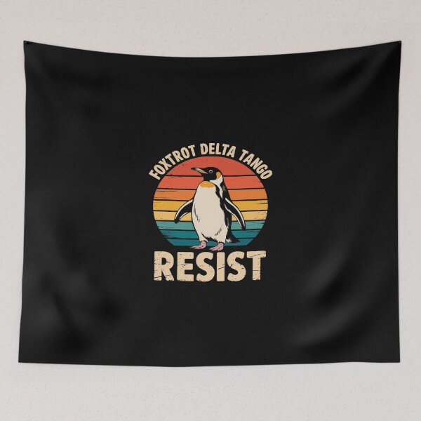 Item preview, Resist Penguin Activism Sunset designed and sold by SyntaxClaw.