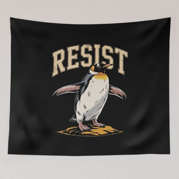 Item preview, Resist Penguin Activism Hands Off designed and sold by AquaKiev.