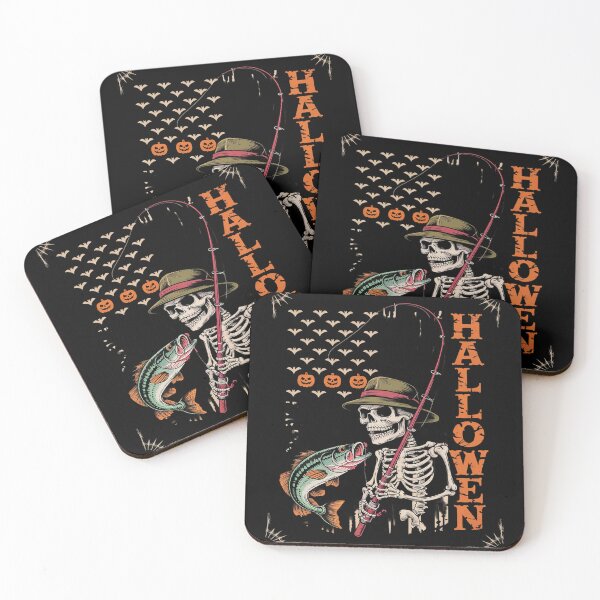 Item preview, Skeleton Fishing Halloween Bass Fisherman US flag  designed and sold by FadeOfThrone.