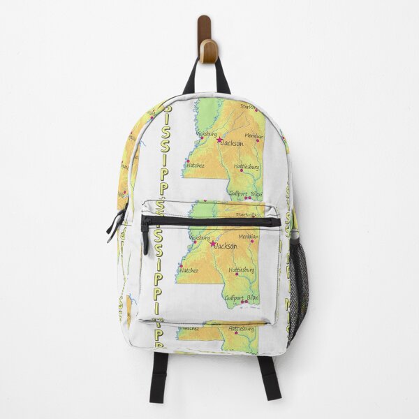Item preview, Mississippi State Map - Cities and Topography designed and sold by mashmosh.