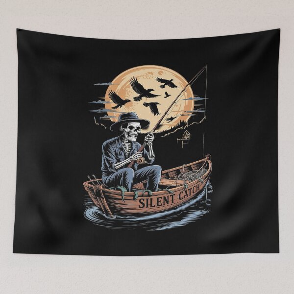 Item preview, Skeleton Fishing Halloween Costume Fisherman Fishermen Men  designed and sold by MarryIsMonth.