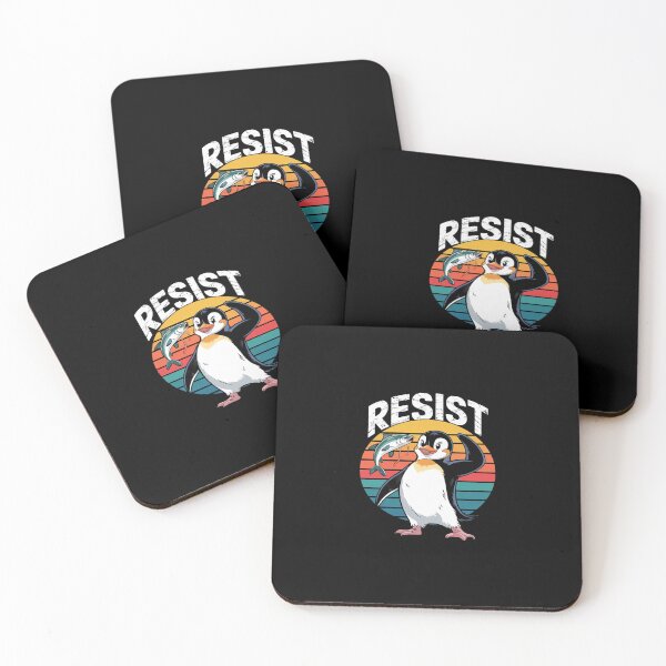Item preview, Resist Penguin Activism Penguins Protest Against Tariffs  designed and sold by SyntaxClaw.