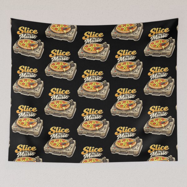 Item preview, Slice the Music a Gift for a music and pizza fan designed and sold by ArtMatLab.