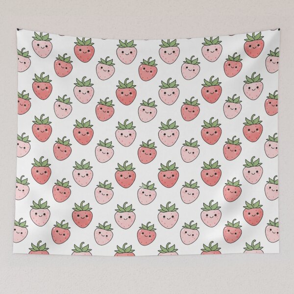 Item preview, Cute Kawaii Strawberry Seamless Pattern designed and sold by FashioonTrends.