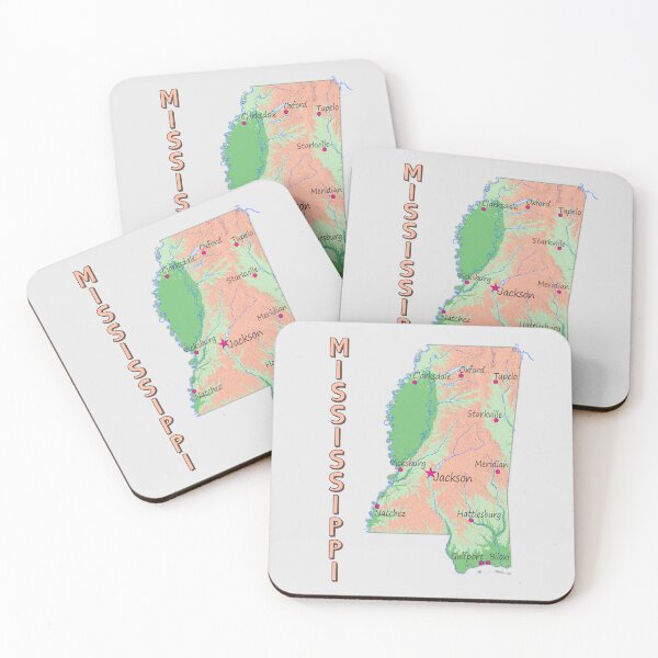 Item preview, Mississippi State Topographic Art Map designed and sold by mashmosh.