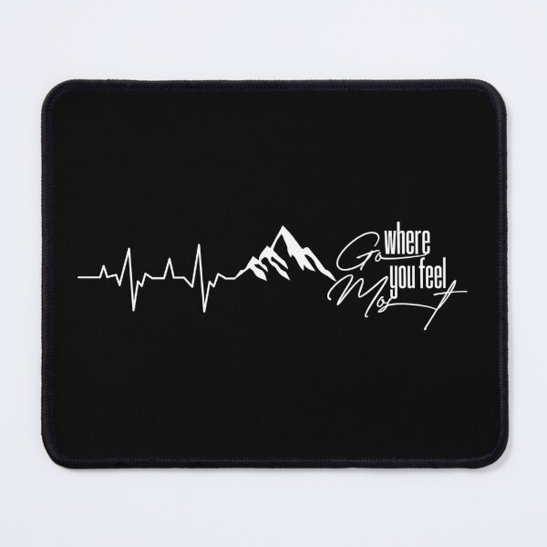 Item preview, Go Where You Feel Most | Heartbeat T-Shirt White designed and sold by PixelGrafiks.