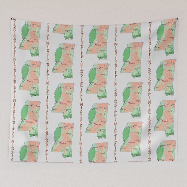 Item preview, Mississippi State Topographic Art Map designed and sold by mashmosh.