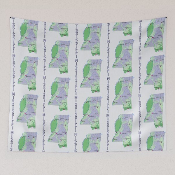 Item preview, The Magnolia State, Mississippi Geography Art designed and sold by mashmosh.