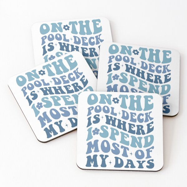 Item preview, On the Pool Deck Is Where I Spend Most of My Days – Retro Swim Typography designed and sold by CHSSwagLab.