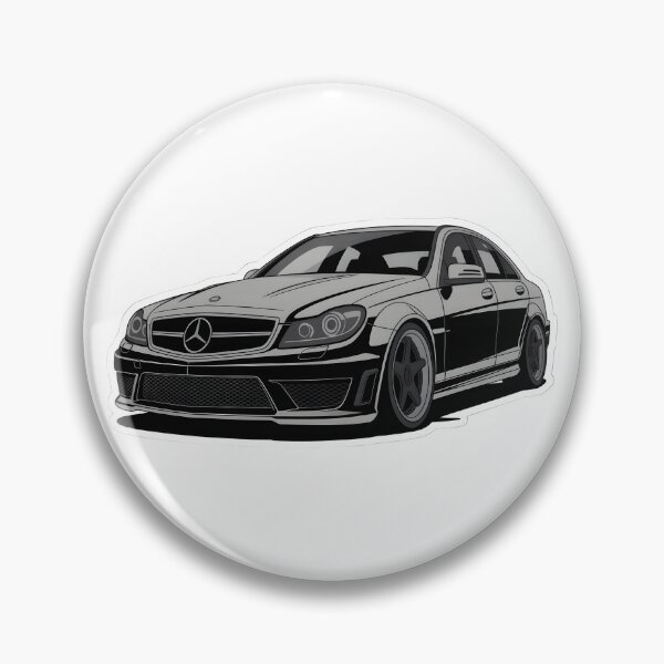Item preview, Black Mercedes-Benz AMG C63 W204 Aggressive Tuned Car Sticker designed and sold by PalmixArt.
