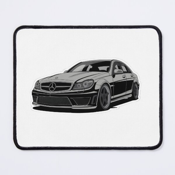 Item preview, Black Mercedes-Benz AMG C63 W204 Aggressive Tuned Car Sticker designed and sold by PalmixArt.