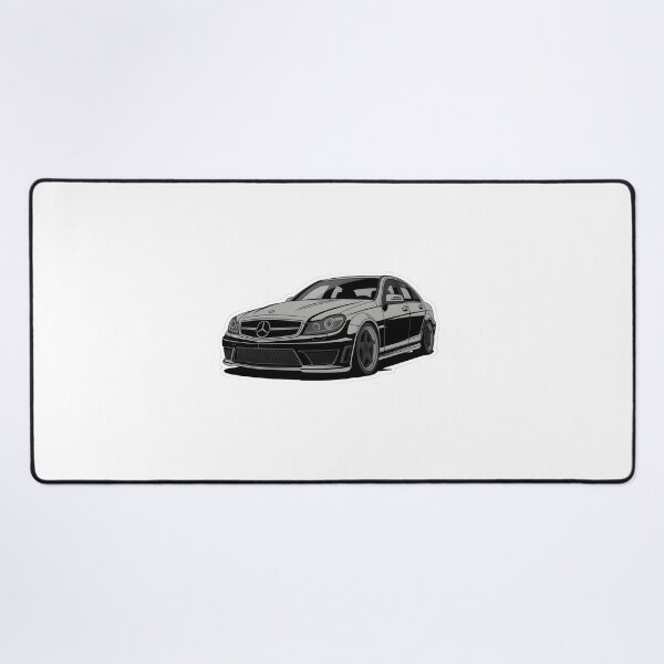 Item preview, Black Mercedes-Benz AMG C63 W204 Aggressive Tuned Car Sticker designed and sold by PalmixArt.