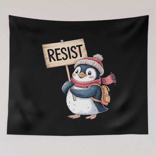 Item preview, Resist Penguin Activism Protest  designed and sold by AquaKiev.