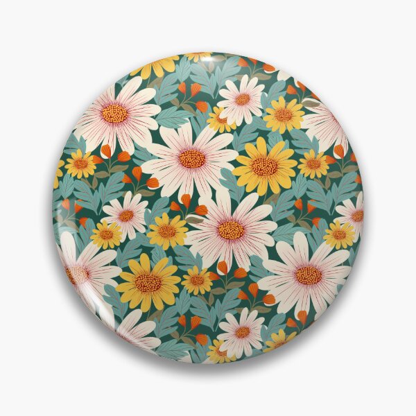 Item preview, Chamomile garden pattern design designed and sold by Clara Fruggeri.