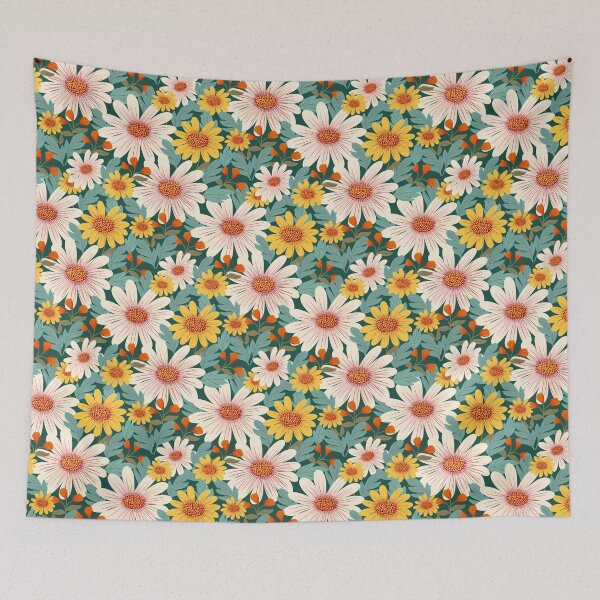 Item preview, Chamomile garden pattern design designed and sold by Clara Fruggeri.